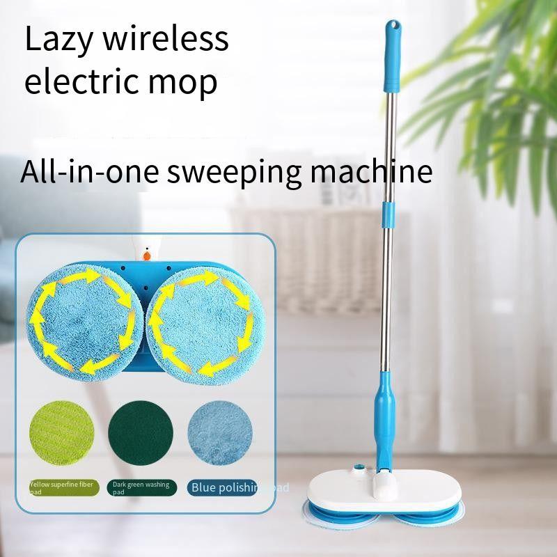 Cross-border in stock wireless electric mop household hand-free sweeping floor mop all-in-one automatic lazy mop
