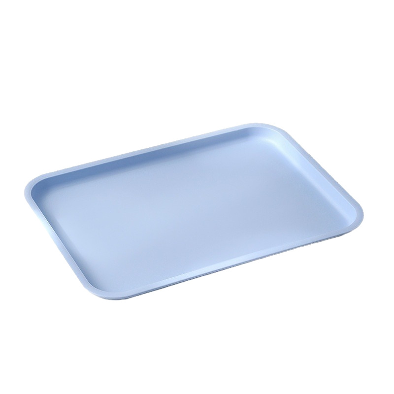 Casual Tray Household Fruit Tray Plastic Dinner Plate Rectangular Kindergarten School Meal Delivery School Canteen Wholesale