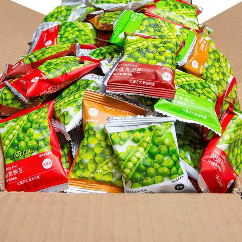 Internet-Famous Green Pea Snacks, Garlic-Flavored Original Flavor Green Peas, Snacks to Accompany Drinks, Bulk Snacks