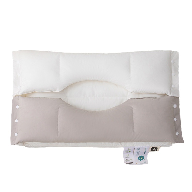 Cotton Neck Protection Beauty Pillow Traction Pillow No Pressure on Face No Pressure on Ear Cotton Pillow Single Pillow Core Home Lunch Rest Pillow