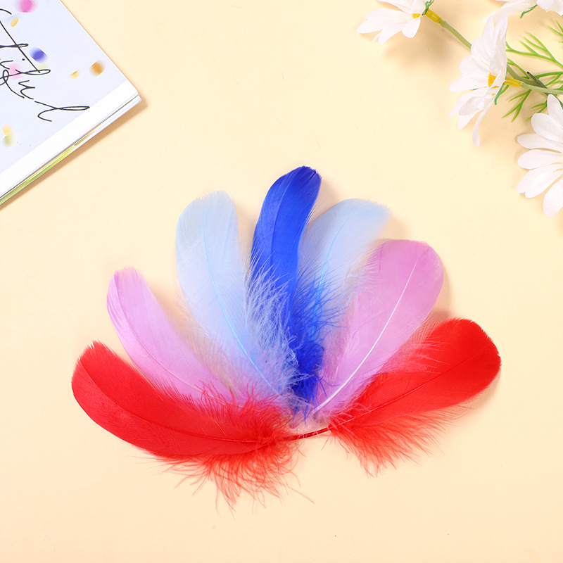 Colorful Feathers, Goose Feathers, 10- 14cm Large and Medium-Sized DIY Handmade Dream Catcher Feathers, Flower Headdress, Clothing Accessories