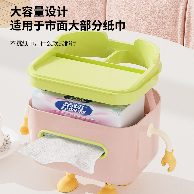 Multifunctional Tissue Box Bedside Table Storage Bedroom Living Room Home Coffee Table Storage Rack Remote Control Paper Box