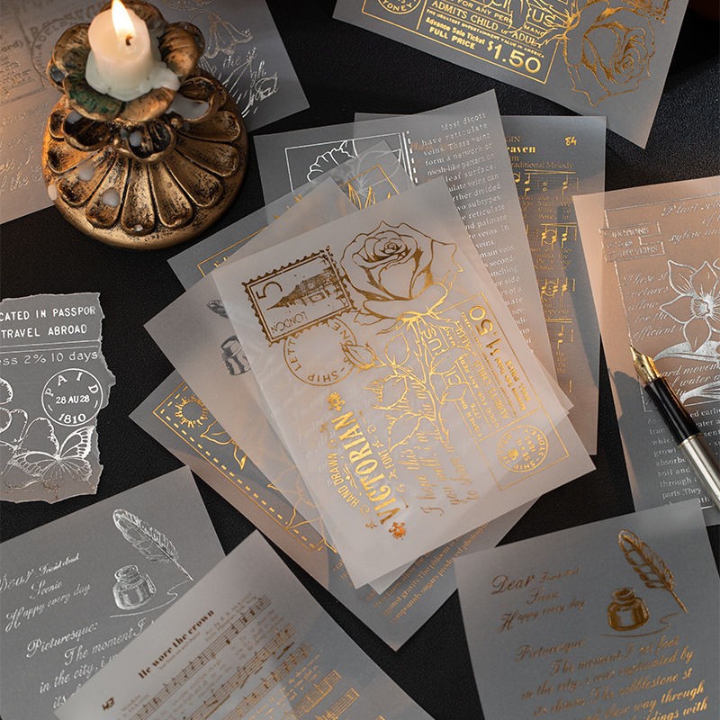 Customized Sulfuric Acid Paper Hot Stamping Girdle Tracing Paper Hot Stamping Seal Translucent Paper Hot Stamping Horizontal Strip Classy Packaging Printing