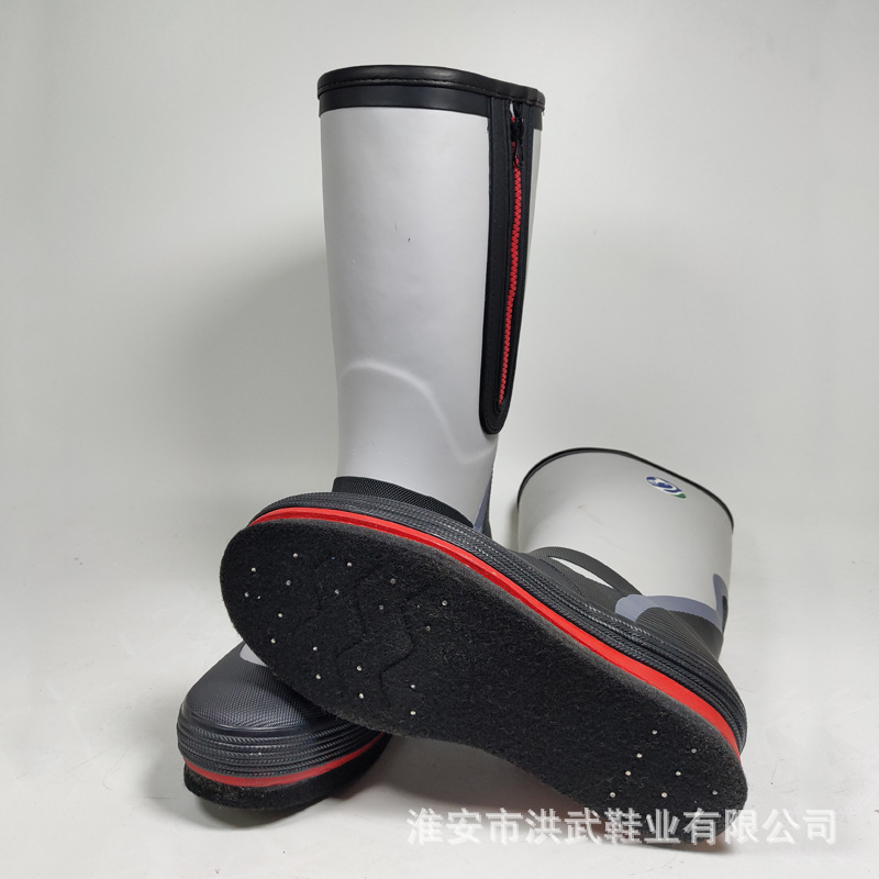 Hongwu shoes factory direct Sanda fishing shoes non-slip waterproof fishing shoes high barrel nail bottom sea fishing reef fishing supplies