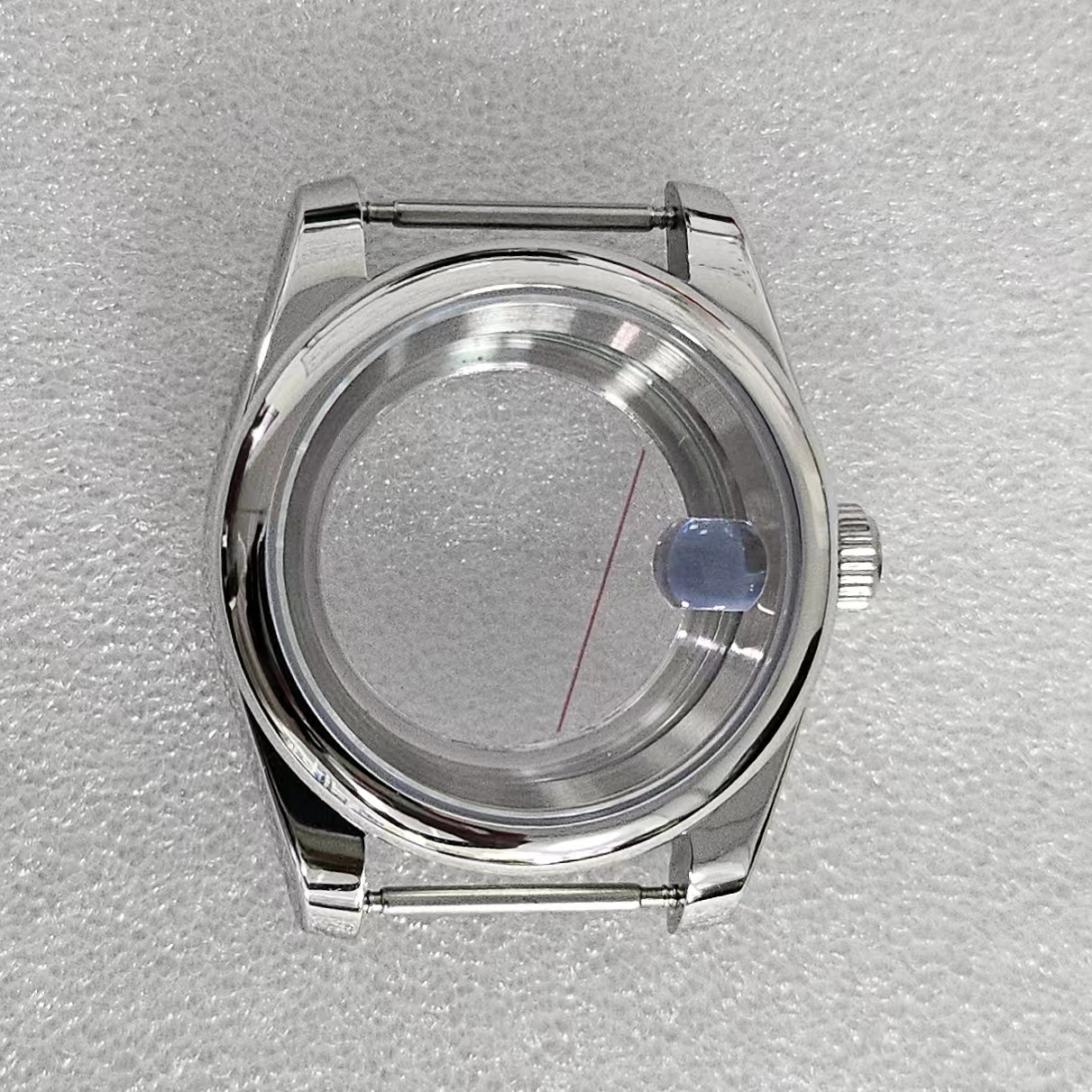 Watch accessories 36/39mm arc stainless steel through bottom case blue treasure glass suitable for NH35/36 movement