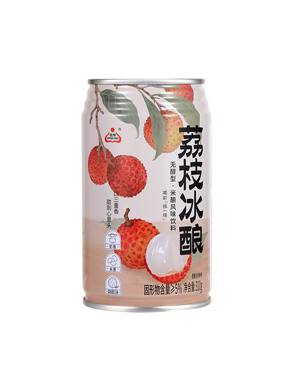Shenglong Lychee Ice Brew Xiaogan Specialty Rice Wine Sweet Rice Wine Non-Alcoholic Rice Brew Flavor Beverage Portable