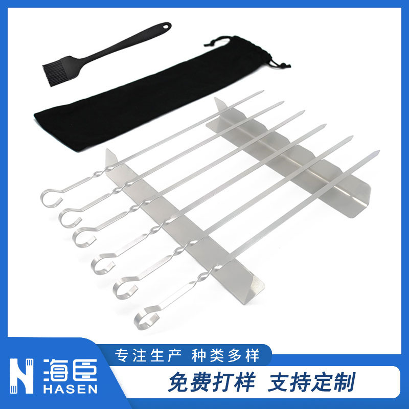 Подставка для шашлыков из нержавеющей стали, подходит для различных шампуров и шпажек для духовки, гриль на улице