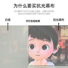 Source Factory Anti-light Curtain 4k Daytime Direct-cast Home HD Projection Screen Bedroom Living Room Punch-free Simple