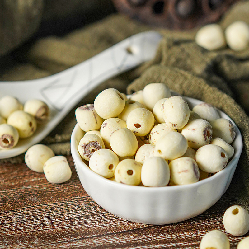 【Hua Gui】Hua Gui Peeled Lotus Seeds 120G/Bag, Farm-Selected Coreless White Lotus Seeds, Dried Lotus Seeds for Soup