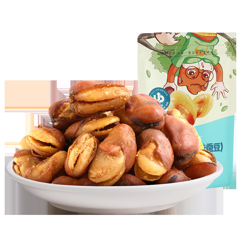 [Three Squirrels, Orchid Bean 110g] Leisure Zero Food, Dried Fruit, Nut, Broad Bean and Beef Flavor