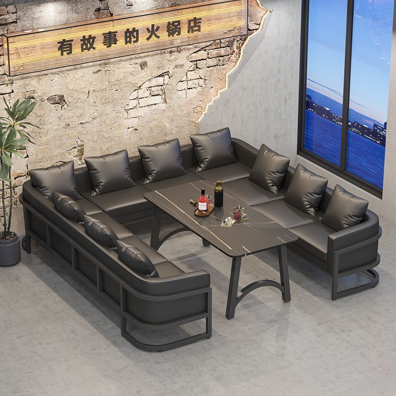 Bar Table and Chair Combination, Industrial Style Restaurant, Tavern, Cafe, Dining Bar, Barbecue, Tea House, Bar, Commercial Booth Sofa