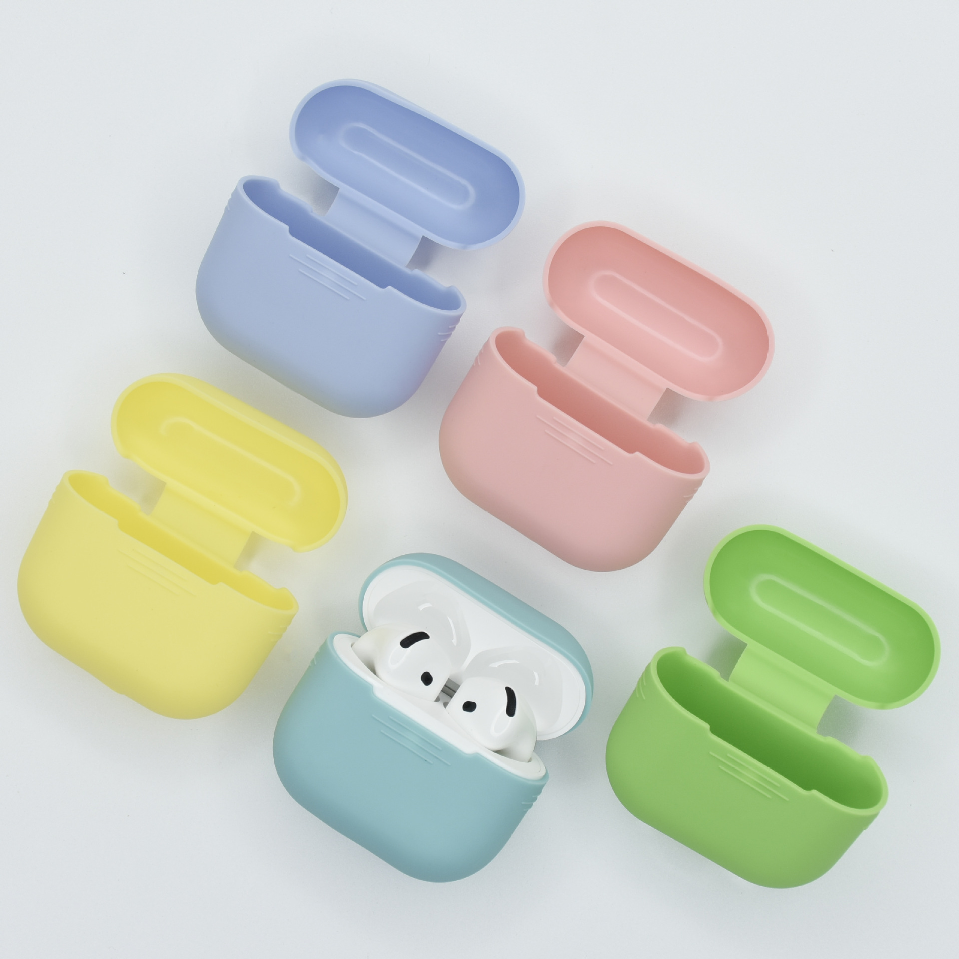 Suitable for Apple Airpods 4 2024 Wireless Bluetooth Headset Silicone Protective Case Anti-fall Storage Bag Thin
