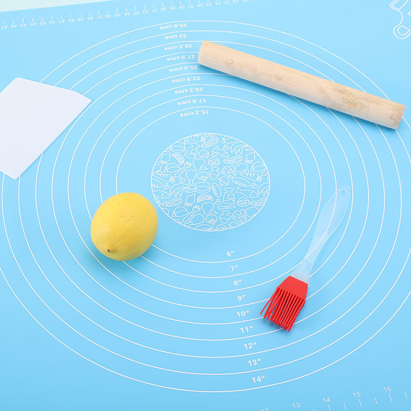 Cross-Border New Simple Square Silicone Kneading Mat for Home Kitchen with Scale Chopping Board Rolling Baking Tools Wholesale