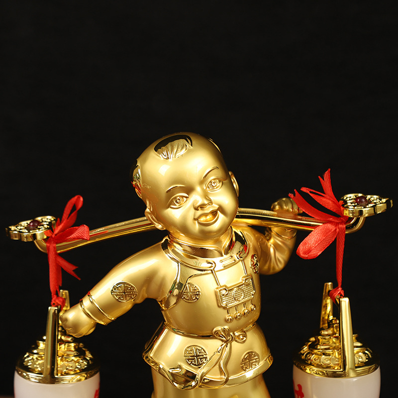 Gift Boy Lucky Alloy Decoration Office Desktop Decoration Bookcase Decoration Business Gifts for Leaders