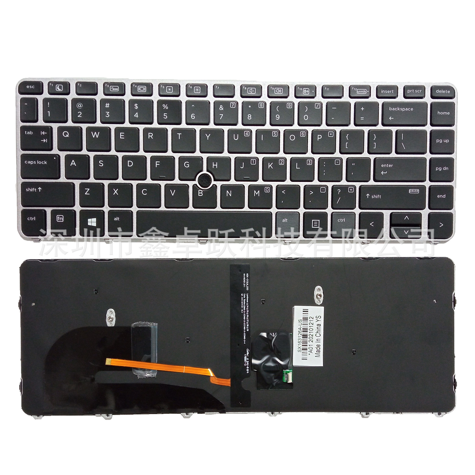 Клавиатура для HP 840 G 3 840 G 4 848 G 3 745 G 3 с серебряной рамкой