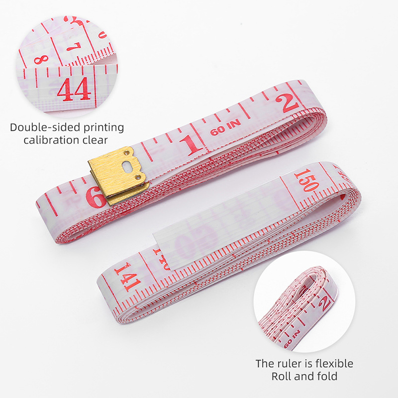 1.5 m measuring coat ruler PVC tailor ruler measuring three-way clothing tape ruler double scale portable mini measuring bust waist ruler
