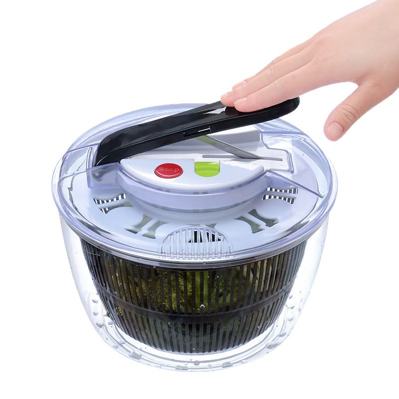 Yingran Manual Key Fruit and Vegetable Dehydrator Water Dispenser Creative Kitchen Fruit Salad Dehydrating Basket Draining Basket