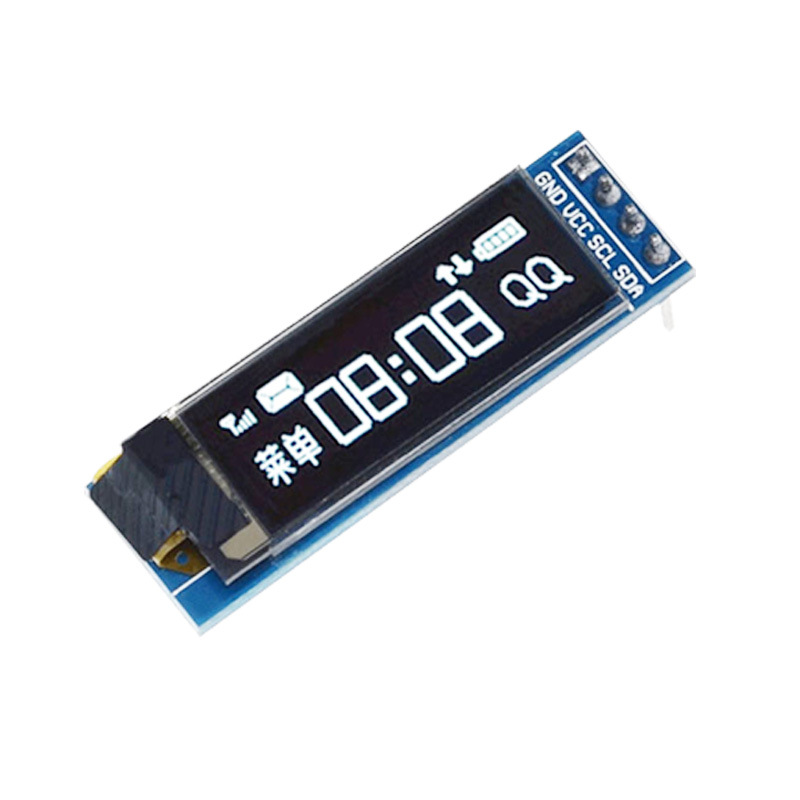 0.91-inch OLED module IIC communication white light display SSD1306 module 12832 dot matrix LCD display