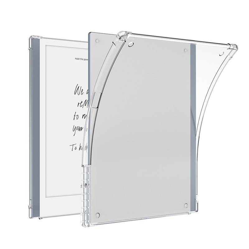 Подходит для защитного чехла Remarkable23 с четырьмя угловыми подушками, противоударный прозрачный TPU мягкий чехол с отсеком для ручки