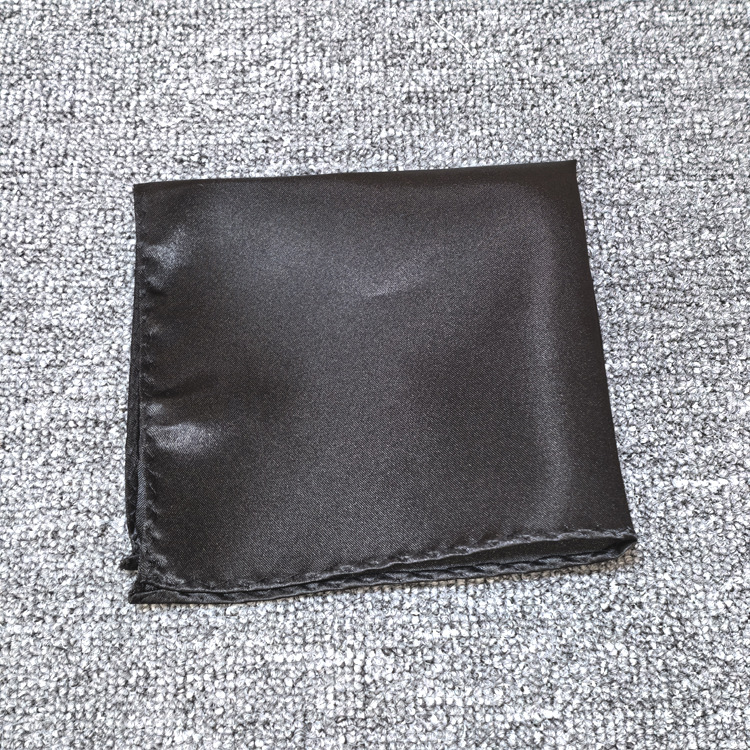 Men's Solid Color Pocket Square 30cm Suit Small Square Scarf Wedding Party Dress Handkerchief Chest Scarf Men's Satin European and American Style