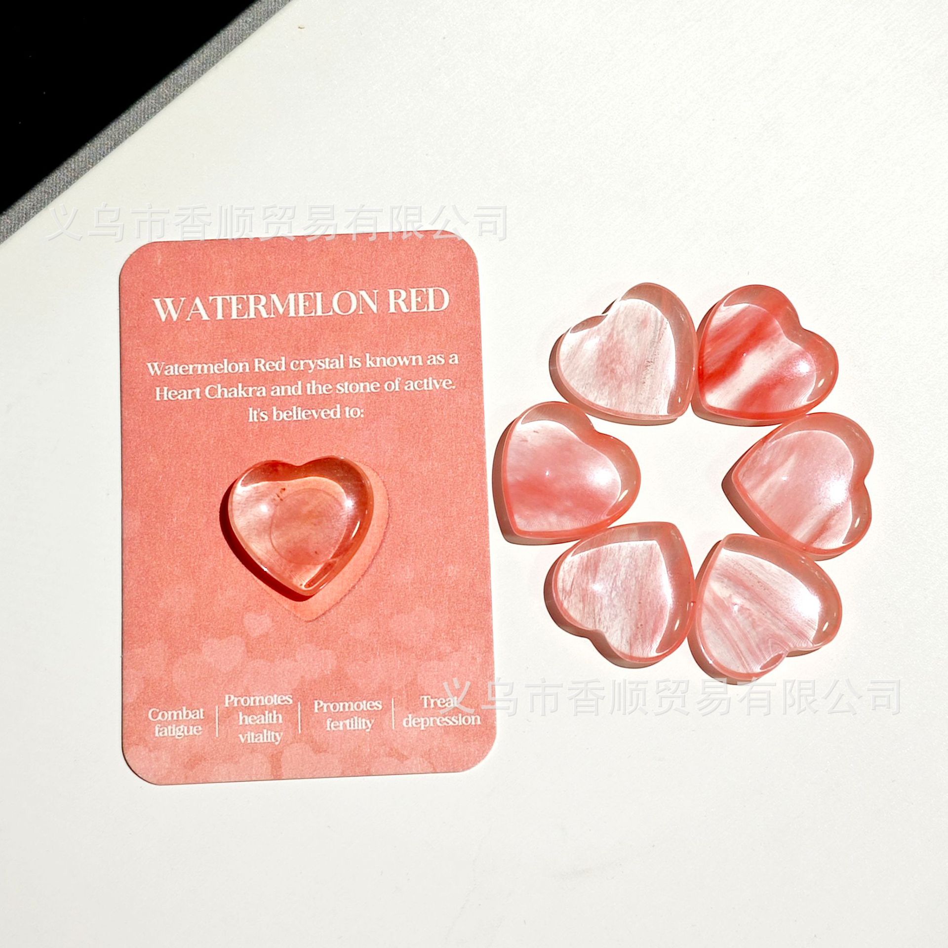 Cross-Border 20mm Heart-Shaped Natural Amethyst Cardboard Energy Stone Wholesale Heart Stone Cardboard Set Energy Stone