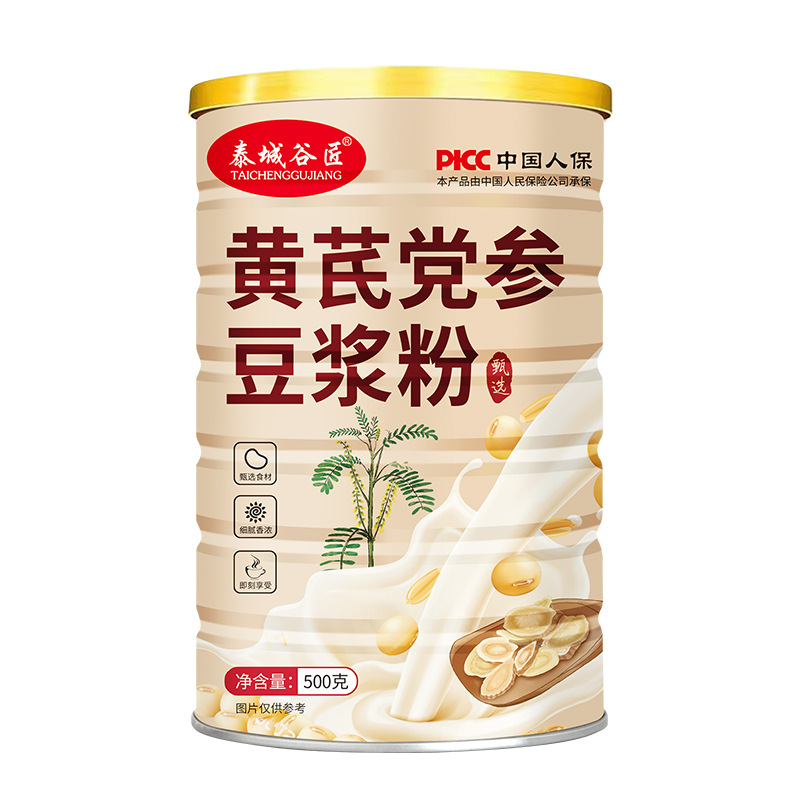 Wholesale Taicheng Valley Craftsman Canned 500g Astragalus and Codonopsis Soy Milk Powder Nutritional Meal Replacement for Brewing