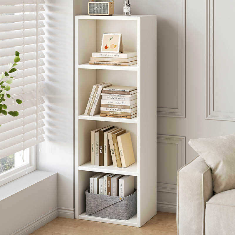 Small Bookshelf Storage Rack Floor-Standing Household Mini Bedroom Bedside Storage Locker Narrow Gap Low Bookcase for Living Room