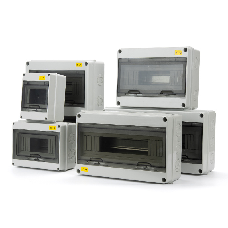 Ht Outdoor Waterproof Distribution Box Surface-Mounted Household Plastic Distribution Box Air Switch Protection Box Strong Current Lighting Box