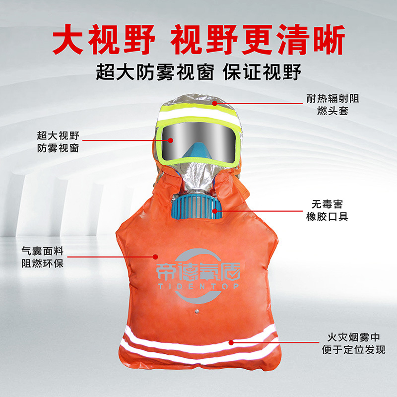 Hfzy30 Chemical Oxygen Fire Self-Rescue Respirator Anti-Virus Anti-Smoke Fire Mask Mask Filter Isolation Oxygen