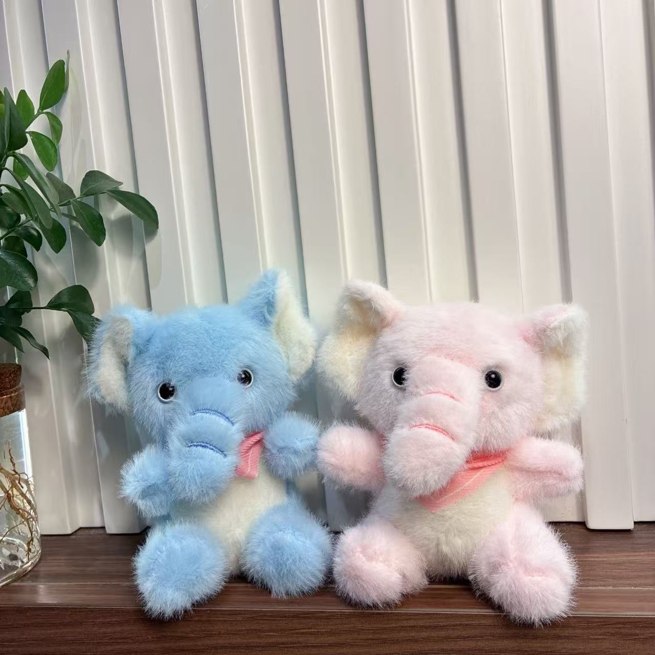 Trendy Cute Scarf Elephant Pendant Plush Toy Doll Backpack Accessory Keychain Doll Toy