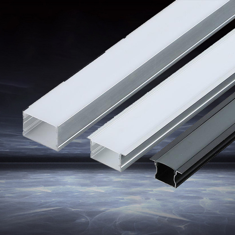 led linear light strip light embedded lamp slot aluminum groove open-mounted concealed linear light strip black linear light bar