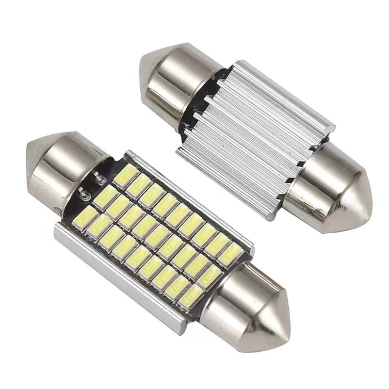 Car Led Roof Light Cnabus Double Tip 3014 31/36/39/41mm Decoding Reading Light License Plate Light