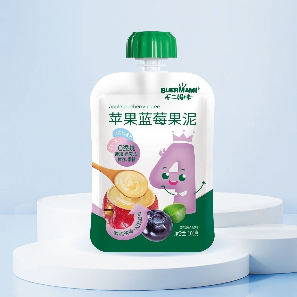 Fuji Mommy Puree 100g Add Fruit and Vegetable Juice Apple Food Banana Blueberry Strawberry