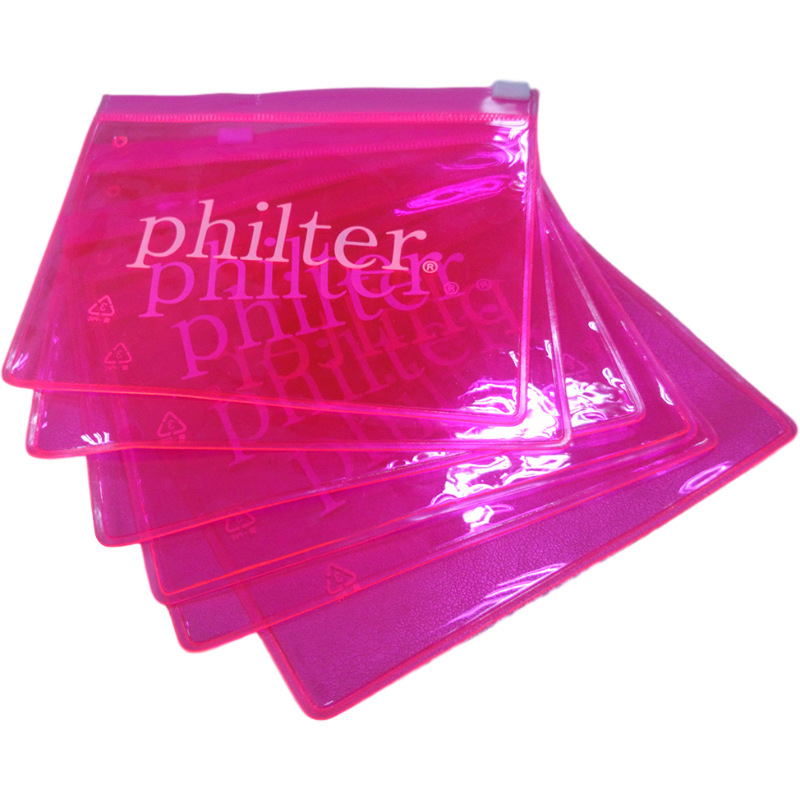 ПВХ матовая прозрачная сумка с молнией, клейкая сумка, прозрачная сумка из ЭВА, для хранения канцелярских файлов