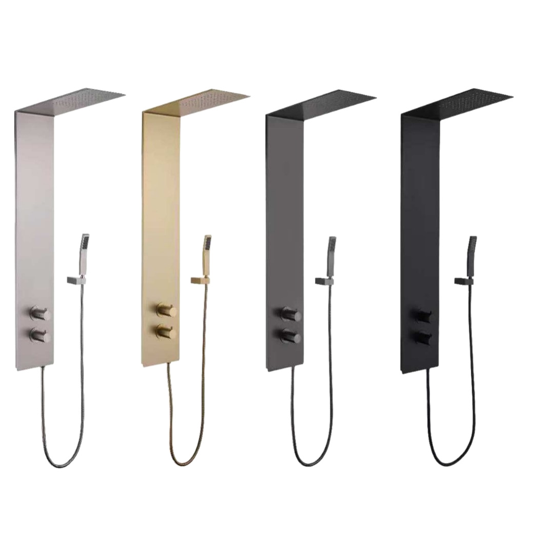 Factory Direct Sales 304 Material Shower Set Bathroom Household Accessible Luxury 304 Stainless Steel Shower Screen