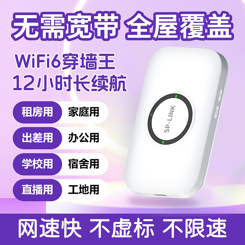 Splink2025 New Portable Wifi6 Wireless Network High-Speed Three Networks Mobile Card-Free