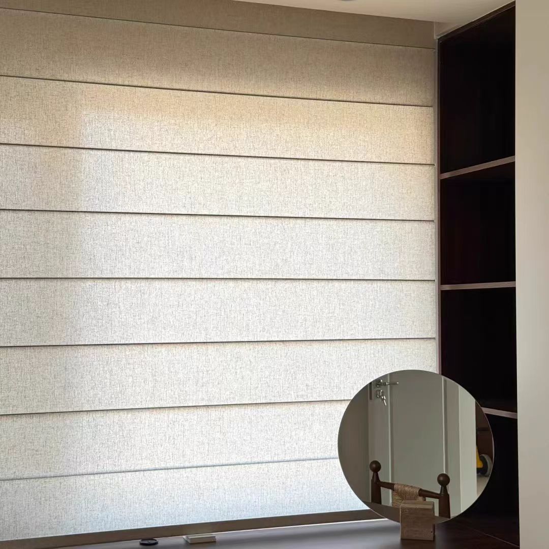 New Chinese Style Roman Curtains for Famous Hotels, Office Halls, Bedrooms, Study Rooms, Linen Roman Roller Blinds