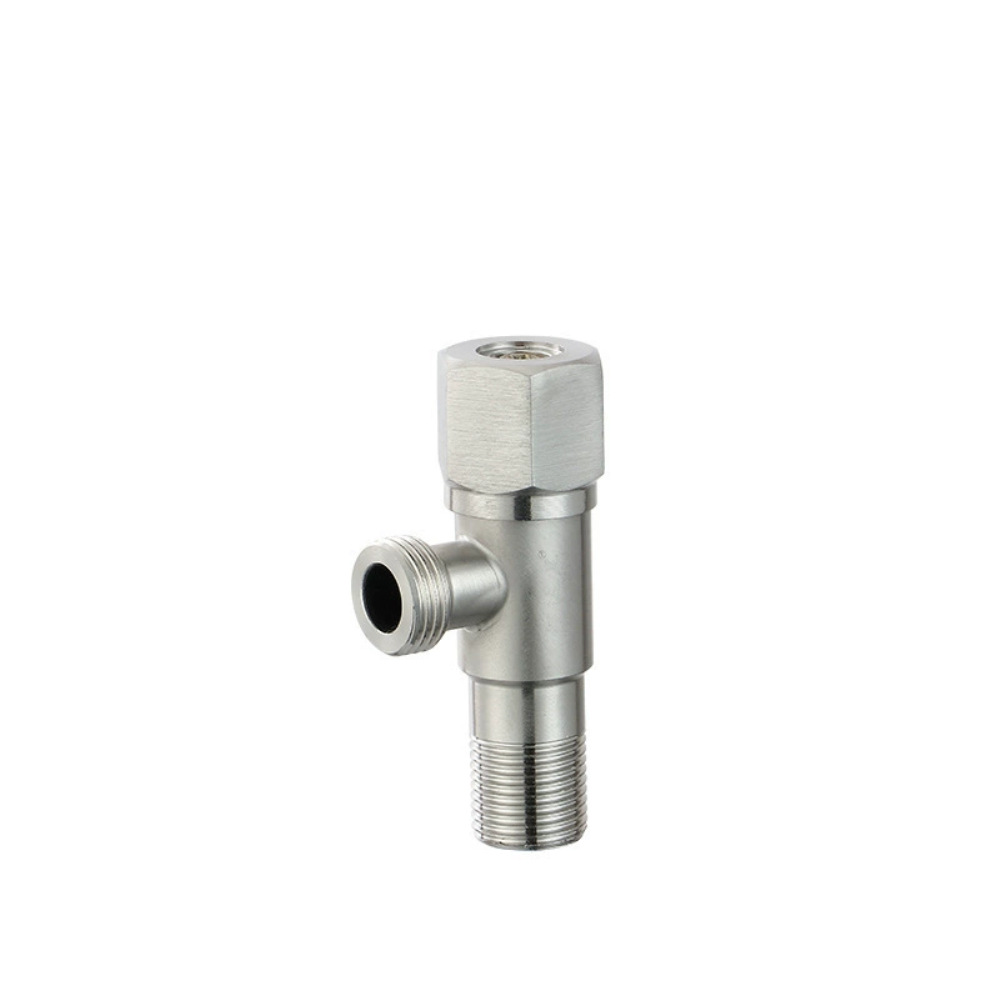 304 Stainless Steel Angle Valve Water Valve Bathroom Sink Water Heater Stop Valve Household 201 Hexagonal Wheel Triangle Valve