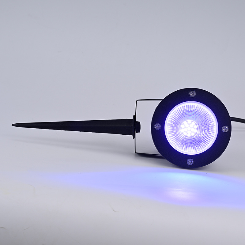 Waterproof Purple Light Outdoor Led Fluorescent Effect Tree Lighting Landscape Lighting Garden Courtyard Ground Lamp Floodlight