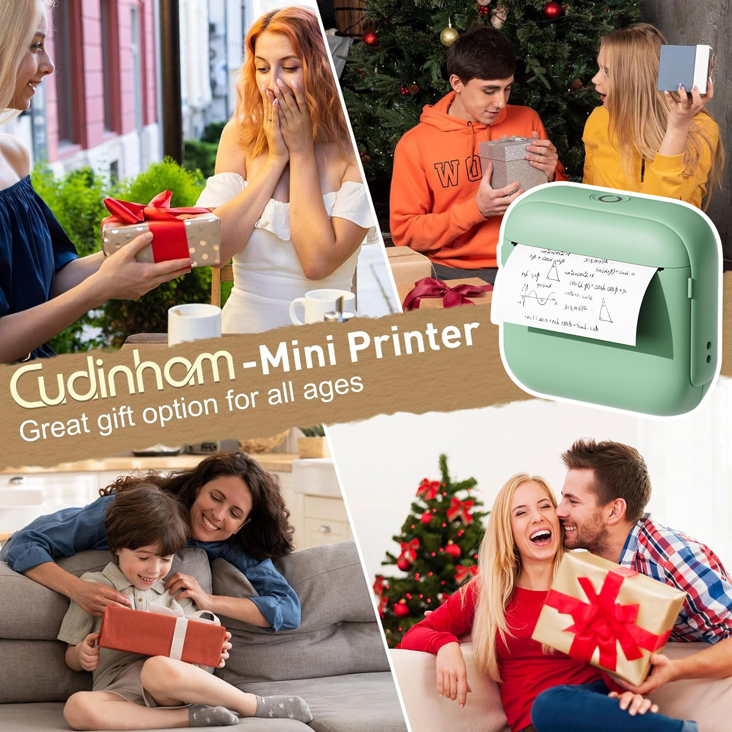 Cross-Border Popular High-Definition Bluetooth Thermal Printer Portable Home Small Mini Pocket Inkless Label Printing