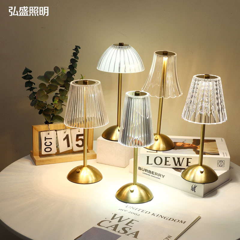 Кросс-бордные взрывные светодиодные настольные лампы простая ретро лампа для кафе настольная лампа сенсорная USB перезаряжаемая барная настольная лампа