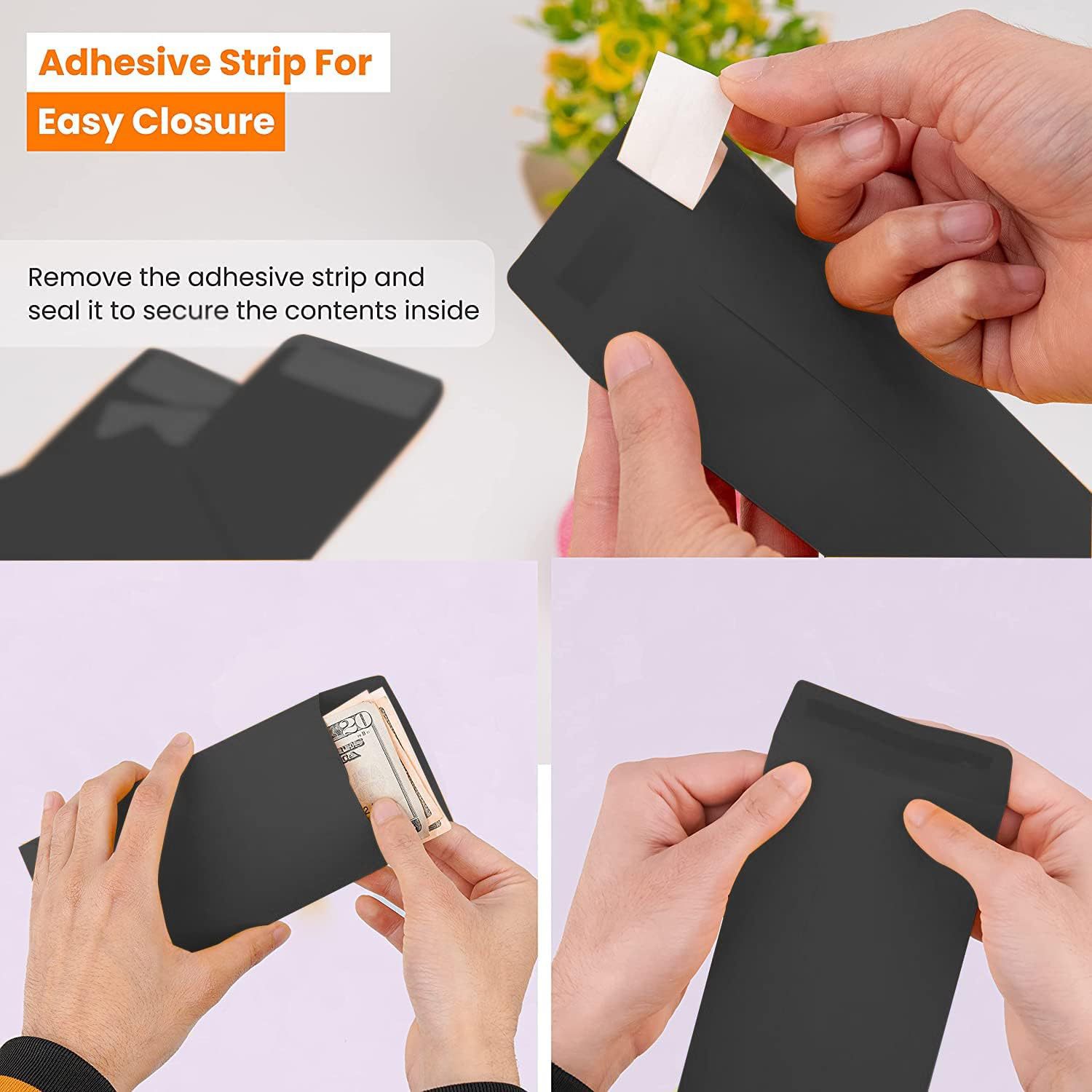 80g Paper No. 5 No. 7 A5 Vertical Envelope Black Double-Sided Adhesive Kraft Paper Export Bag Custom Special Paper Cross-Border