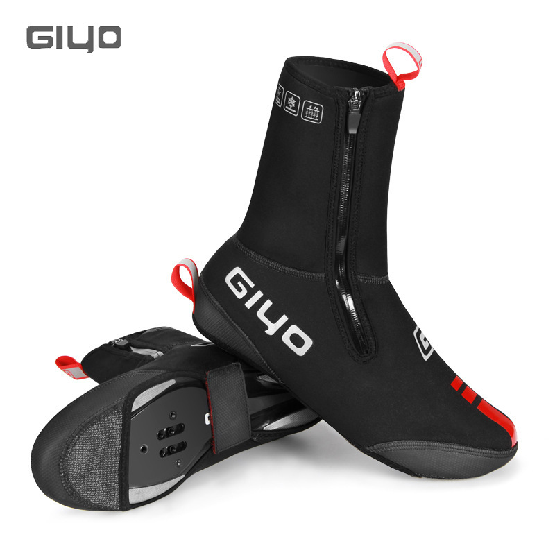 Giyo Mountain Road Bicycle Outdoor Cycling Shoe Covers Lock Shoe Covers Windproof Waterproof Fleece-Lined Warm and Thickeneded 02H
