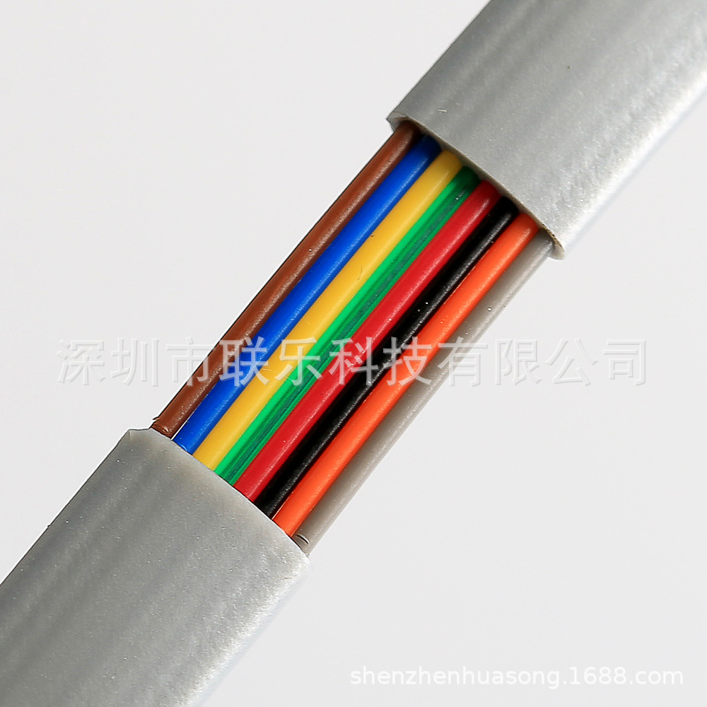 ul2651 flat 8-core gray telephone line RJ45 8P8C direct connection network cable ESDD150-keyboard cable manufacturer