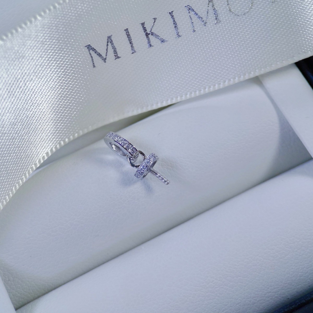 Platinum Pt900 Accessories, Pacifier Universal Button Pendant, Zircon Inlay, Reference Beads 12-13mm