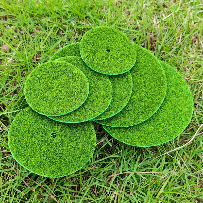 Round simulation lawn fake moss micro landscape moss turf green plant outdoor carpet DIY decorative materials wholesale
