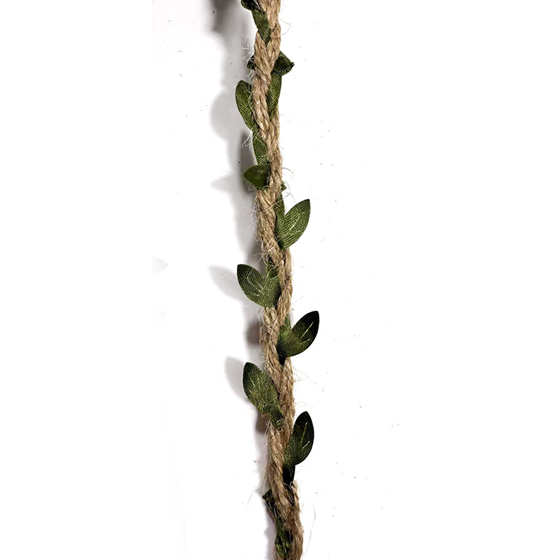 Leaf Braid Ribbon 2025 New Mixed Weave Forest Series Hemp Rope Fresh Decoration Jute in Stock Wholesale