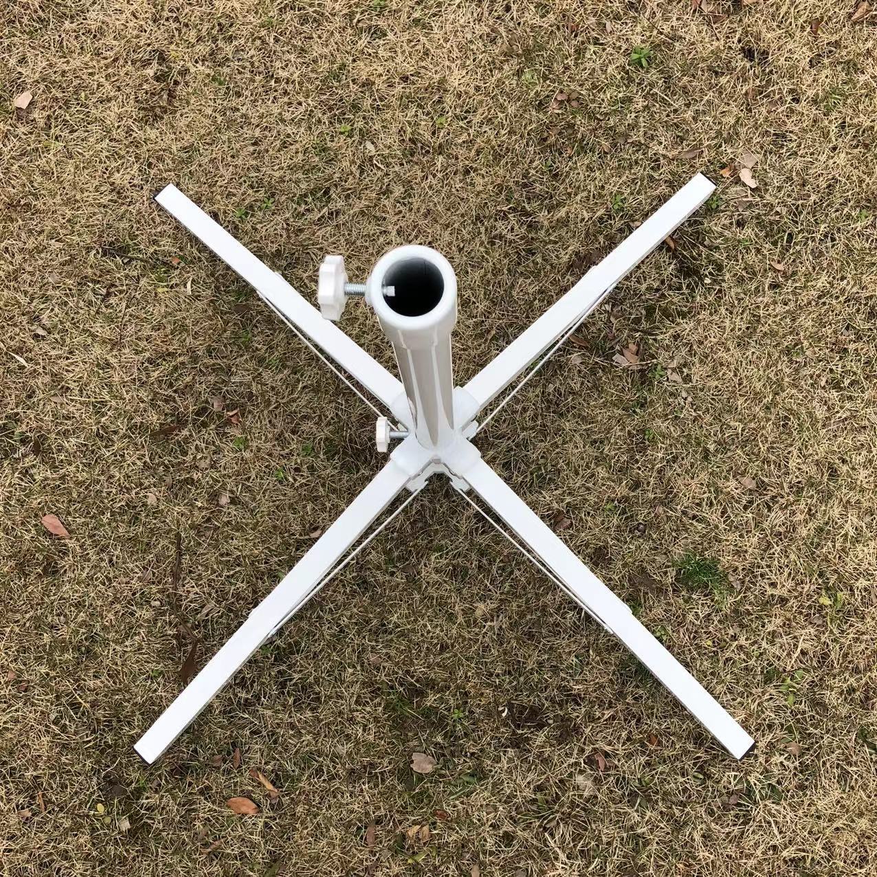 Factory direct sun umbrella folding iron base parasol cross umbrella base outdoor umbrella folding base
