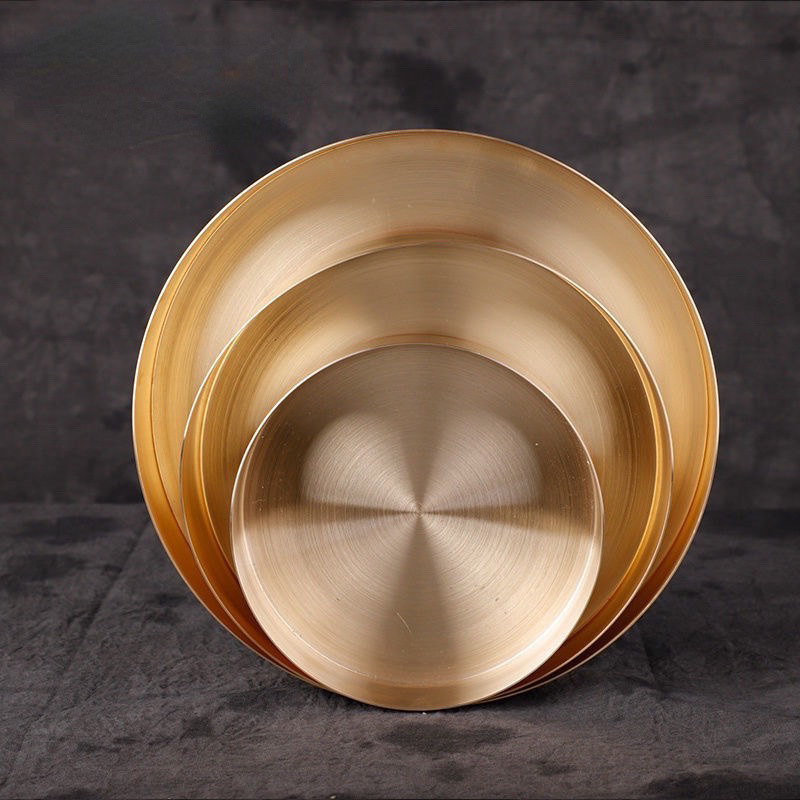 Поднос для маникюра из чистой меди, латунный, красная медь, для хранения фруктов