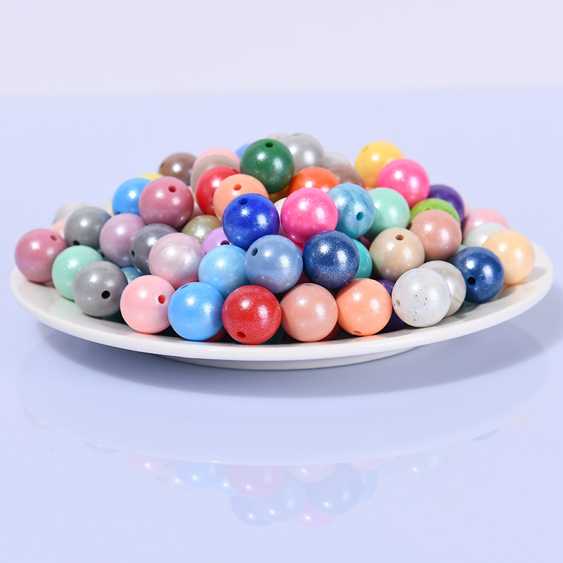 Cross-Border Silicone Beads Round 15mm Round Beads Food Grade Baby Silicone Beads Jewelry Kidsren's Pacifier Chain Accessories Now